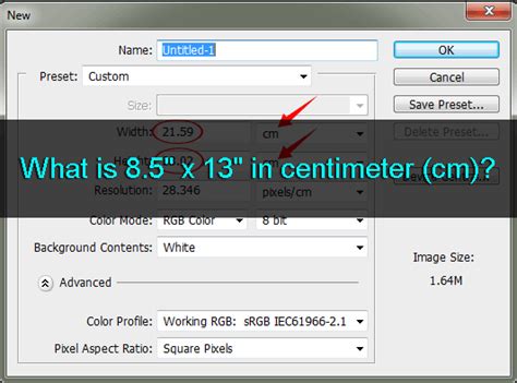 8.5x13.5 inches in centimeters .